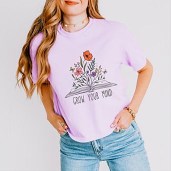 Simply Sage Market Grow Your Mind Floral Boxy Crop Top