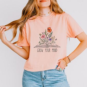 Simply Sage Market Grow Your Mind Floral Boxy Crop Top