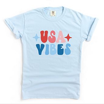 Simply Sage Market USA Vibes Bubble Garment Dyed Tee