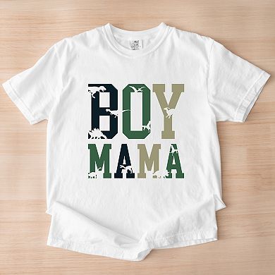 Simply Sage Market Boy Mom Dinosaur Camo Garment Dyed Tee