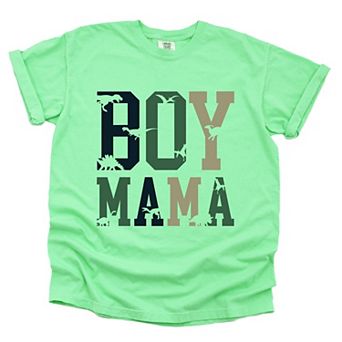 Simply Sage Market Boy Mom Dinosaur Camo Garment Dyed Tee