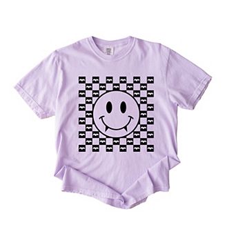 Simply Sage Market Halloween Bat Smiley Face Garment Dyed Tee
