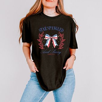Simply Sage Market Star Spangled And Sassy Coquette Garment Dyed Tee
