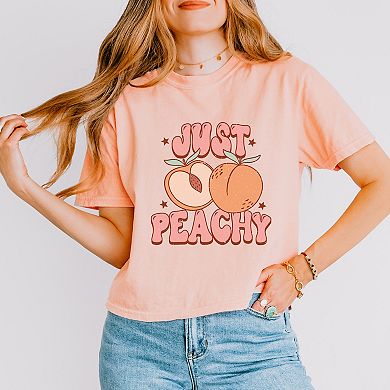 Simply Sage Market Just Peachy Colorful Peach Boxy Crop Top