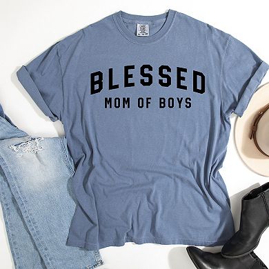 Simply Sage Market Blessed Mom of Boys Garment Dyed Tee