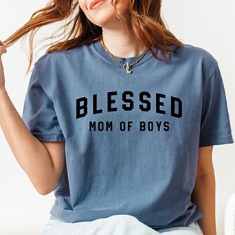 Simply Sage Market Blessed Mom of Boys Garment Dyed Tee
