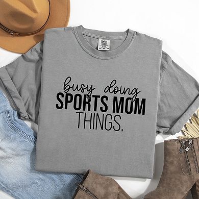Simply Sage Market Busy Doing Sports Mom Things Garment Dyed Tee