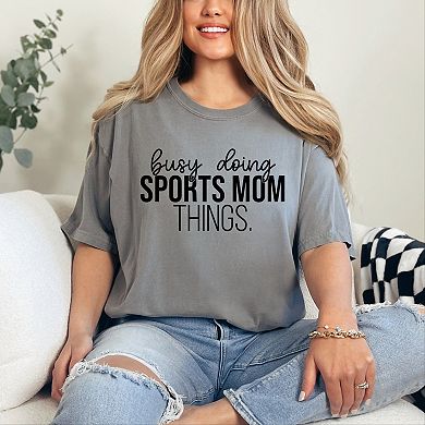 Simply Sage Market Busy Doing Sports Mom Things Garment Dyed Tee