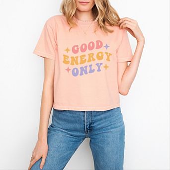 Simply Sage Market Good Energy Only Stars Boxy Crop Top