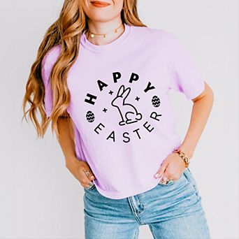 Simply Sage Market Happy Easter Eggs Boxy Crop Top