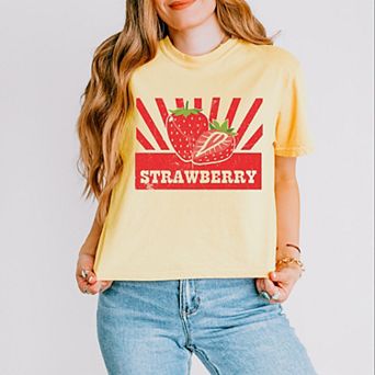 Simply Sage Market Strawberry Rays Boxy Crop Top