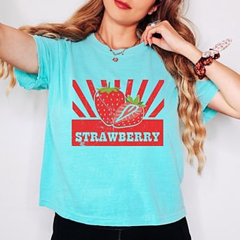 Simply Sage Market Strawberry Rays Boxy Crop Top