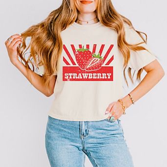 Simply Sage Market Strawberry Rays Boxy Crop Top