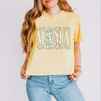Simply Sage Market Mama Pressed Flowers Boxy Crop Top