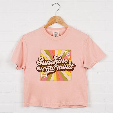 Simply Sage Market Retro Sunshine On My Mind Boxy Crop Top