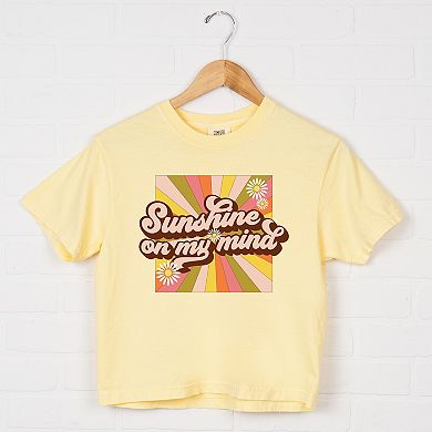 Simply Sage Market Retro Sunshine On My Mind Boxy Crop Top