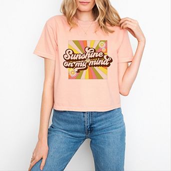 Simply Sage Market Retro Sunshine On My Mind Boxy Crop Top