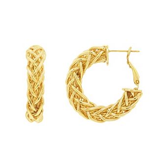 PRIMROSE Polished Braided Hoop Earrings
