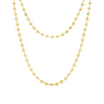 PRIMROSE Cubic Zirconia Accent Beaded Double Layer Necklace