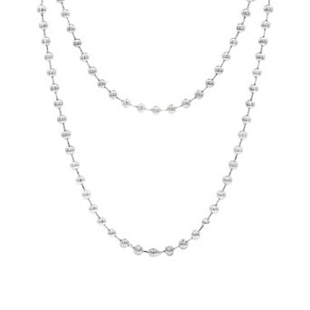 PRIMROSE Cubic Zirconia Accent Beaded Double Layer Necklace