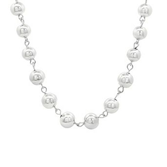 PRIMROSE Cubic Zirconia Accent Graduated Beads Necklace