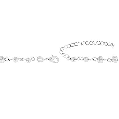 PRIMROSE Cubic Zirconia Accent Graduated Beads Necklace