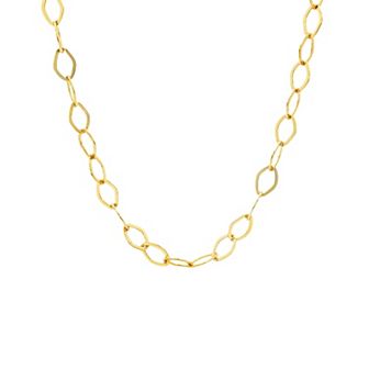 PRIMROSE Cubic Zirconia Accent Flat Link Chain Necklace