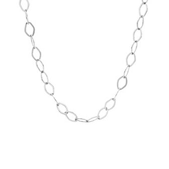 PRIMROSE Cubic Zirconia Accent Flat Link Chain Necklace