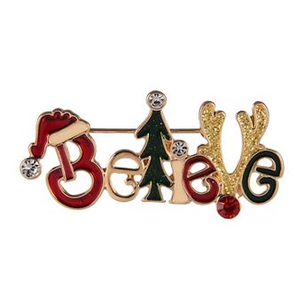 Gold Tone Believe Pin