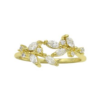 City Luxe Gold Tone Marquise Cubic Zirconia Ring