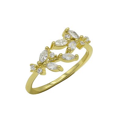 City Luxe Gold Tone Marquise Cubic Zirconia Ring