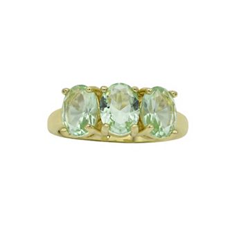 City Luxe Gold Tone Oval Crystal Ring