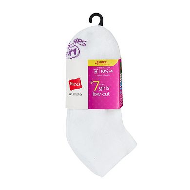Girls Hanes® 7-pk. Ultimate Low Cut Socks