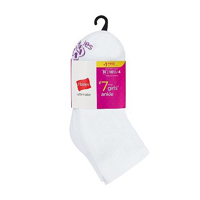 Girls Hanes Ultimate® 7-pk. Ankle Socks