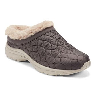 Easy Spirit Bimmy Women's Quilted Faux Fur Trim Mules
