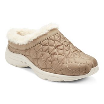 Easy Spirit Bimmy Women's Quilted Faux Fur Trim Mules