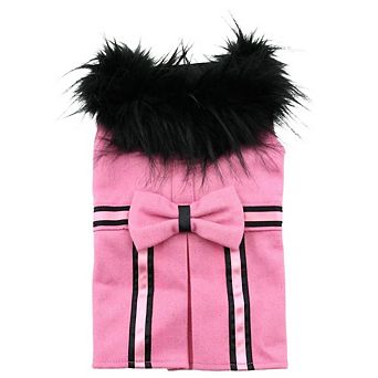 Doggie Design Wool Dog Coat Harness Fur Collar