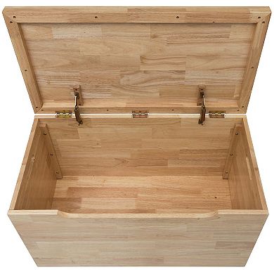 eHemco Heavy-duty Solid Hardwood Blanket Chest, Storage Trunk, 36 Inches, Natural