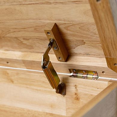 eHemco Heavy-duty Solid Hardwood Blanket Chest, Storage Trunk, 36 Inches, Natural