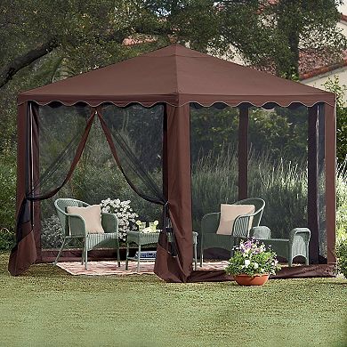 BrylaneHome 13'W Hexagon Gazebo