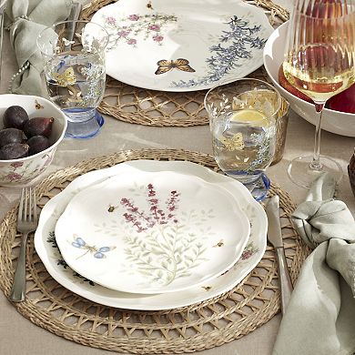 Lenox Butterfly Meadow Herbs Set of 4 Dinner Plates