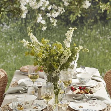Lenox Butterfly Meadow Herbs Set of 4 Dinner Plates