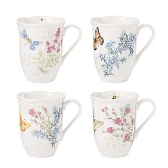 Lenox Butterfly Meadow Herbs 4 pc Mug Set