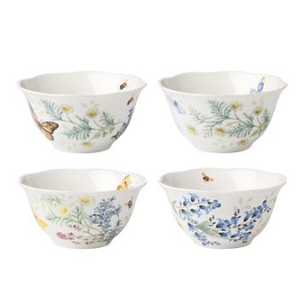 Lenox Butterfly Meadow Herbs 4 pc Rice Bowl Set