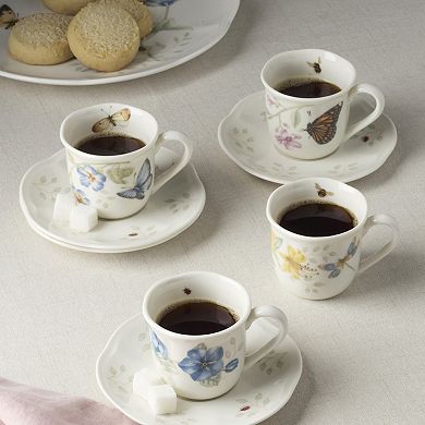 Lenox 4-pc. Butterfly Meadow Espresso Cup & Saucer Set