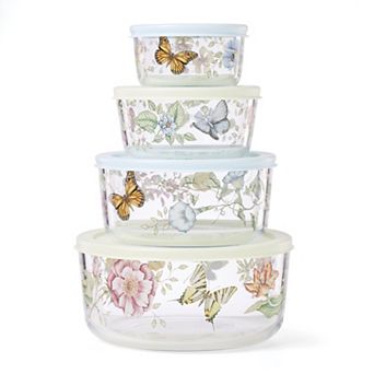 Lenox Butterfly Set of 4 Meadow Glass Containers