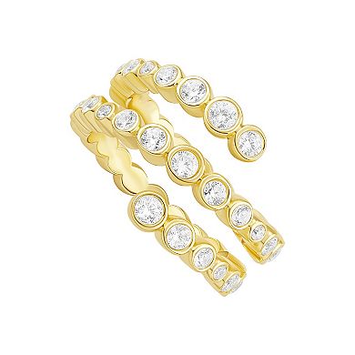 PRIMROSE Cubic Zirconia Spiral Ring