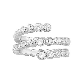 PRIMROSE Cubic Zirconia Spiral Ring