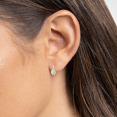 PRIMROSE Cubic Zirconia Flower Drop Earrings