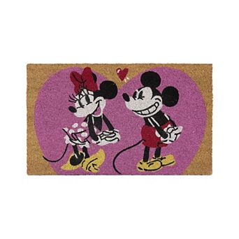 Disney's Mickey & Minnie Valentine's Day Outdoor Coir Door Mat